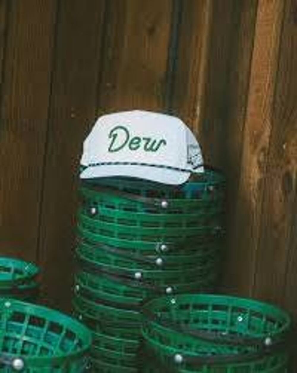 Good good golf Dew Striped Script Robe Hat cap Mountain Dew SnapBack NWT
